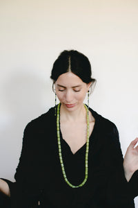 WHITE JASPER TASSEL NECKLACE